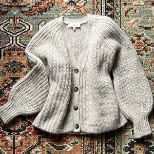 Cream Sezane Basile Mohair Cardigan